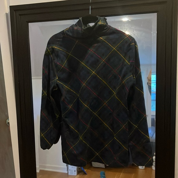 Talbots Plaid / Tartan Turtleneck Sz MP - Picture 2 of 4